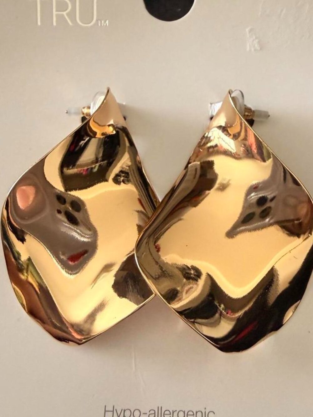 Gold Colored Statement Earrings